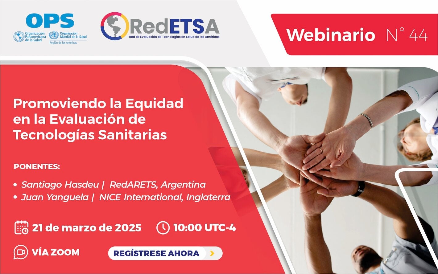 Webinarios de RedETSA: “Promoviendo la Equidad en la Evaluación de Tecnologías Sanitarias”