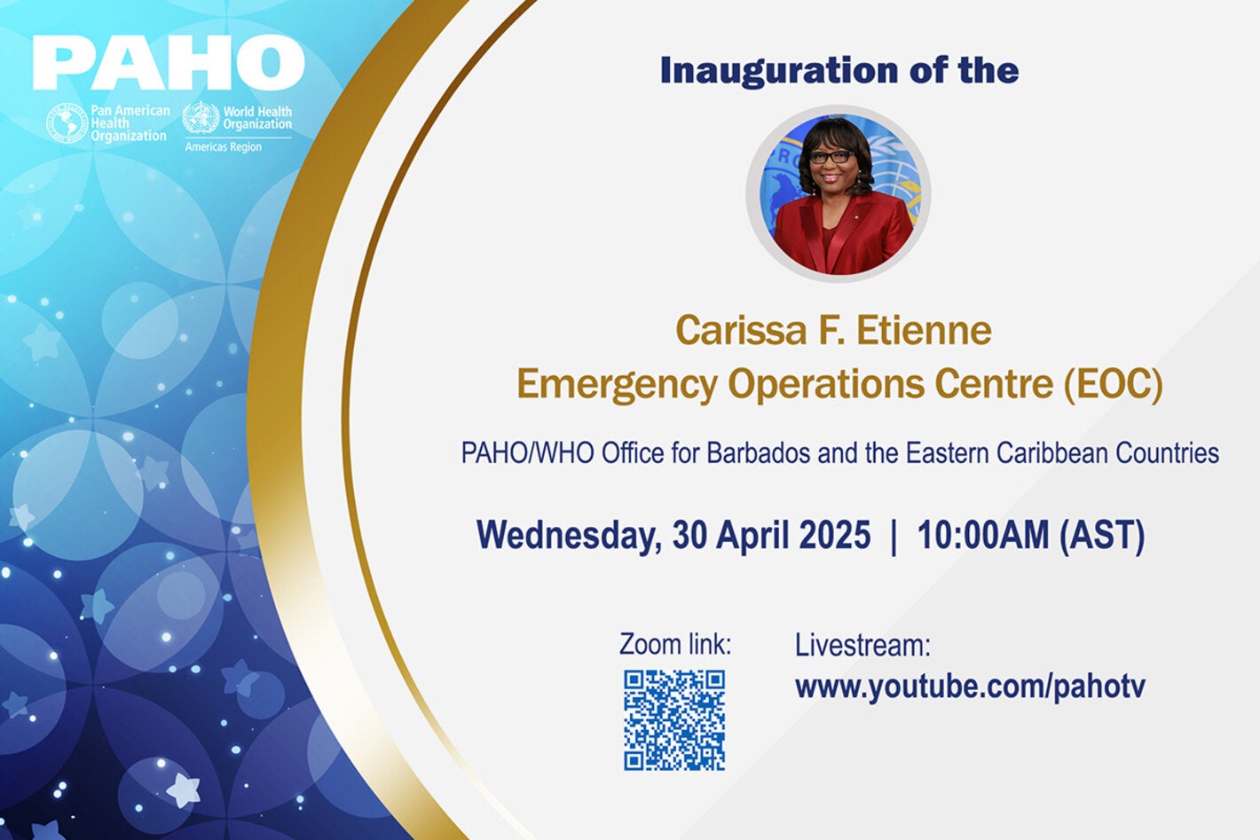 Flyer for inaguration of EOC