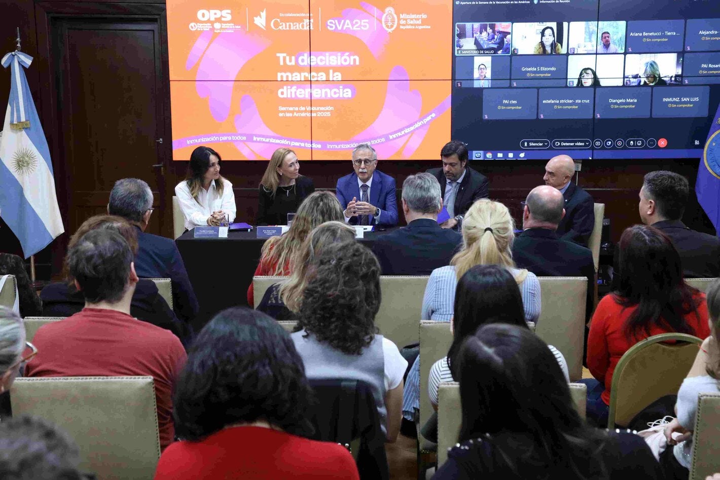 Foto del lanzamiento en el Ministerio de Salud de la Nación 