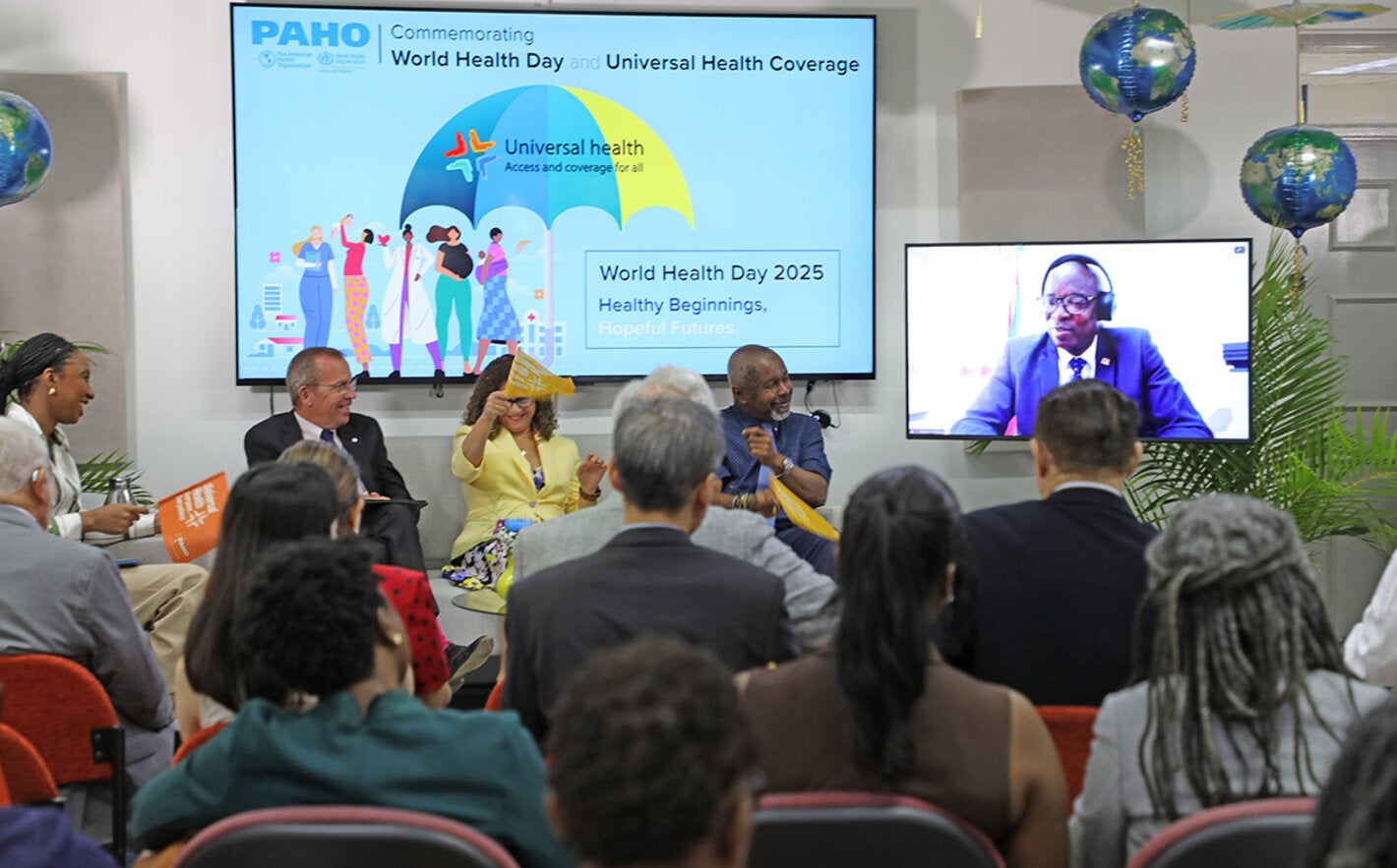 Panelist interacting with audience