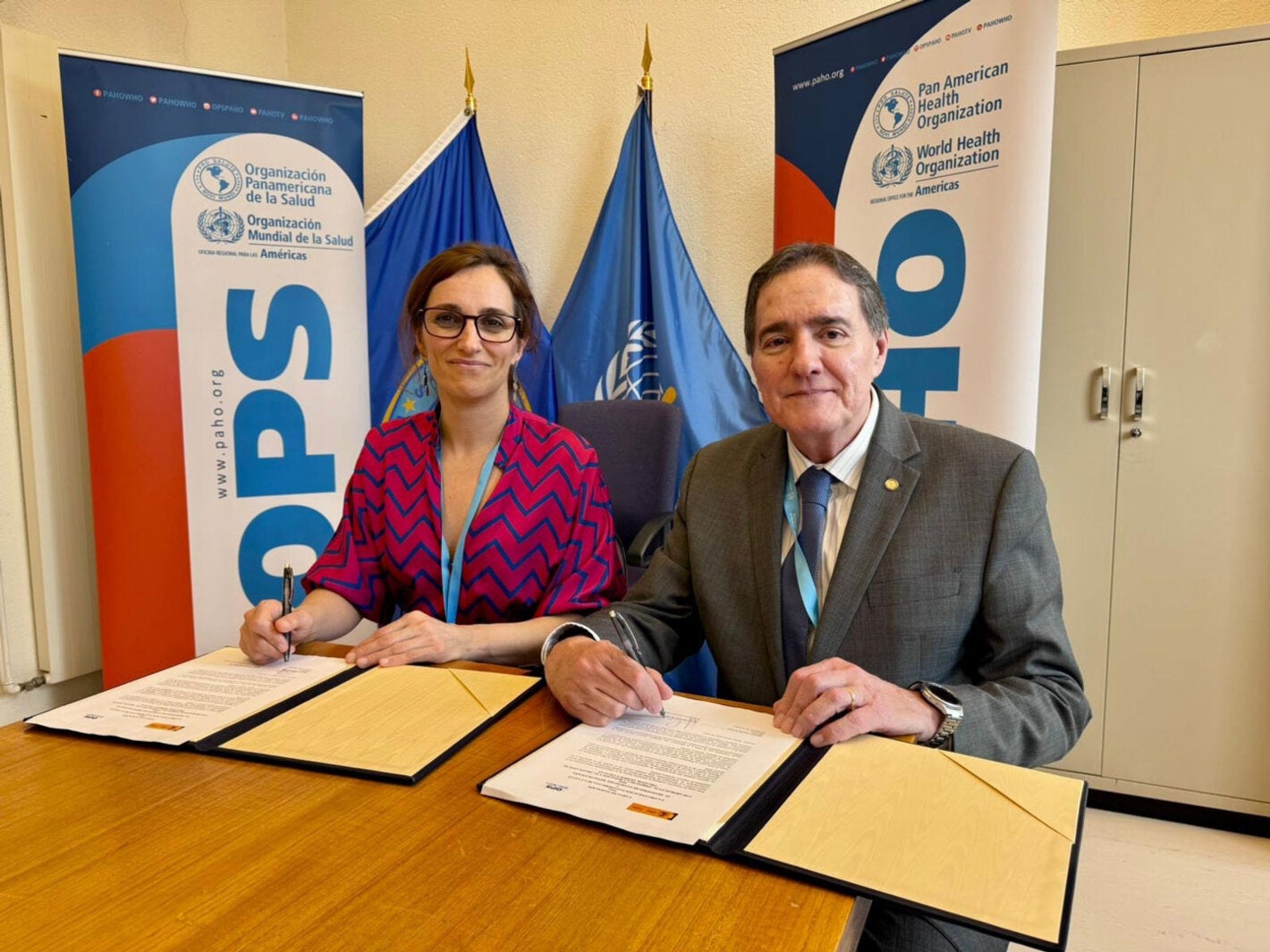 El Dr. Jarbas Barbosa y la Ministra de Sanidad del Reino de España, Mónica García Gómez, firmaron hoy una Carta de Intenciones para impulsar la cooperación en materia de donación y trasplante de órganos, tejidos y células.