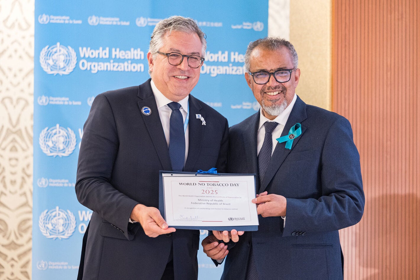 Tedros Adhanom e Ministro da Saúde do Brasil Alexandre Padilha