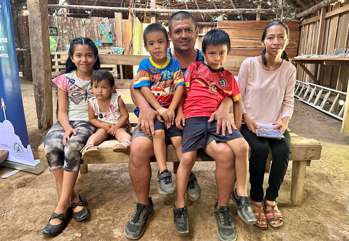 Family photo in rural area