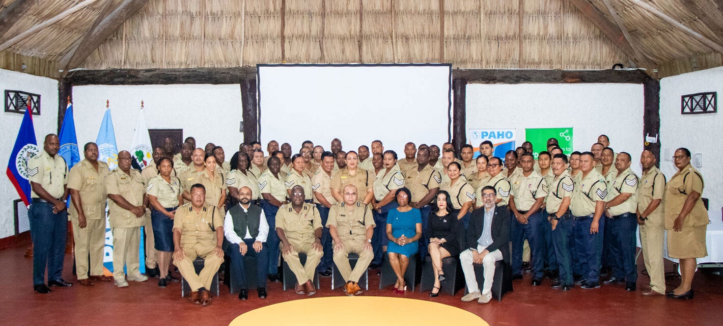 Group photo of the Police Training Workshop on Mental Health in Belize.