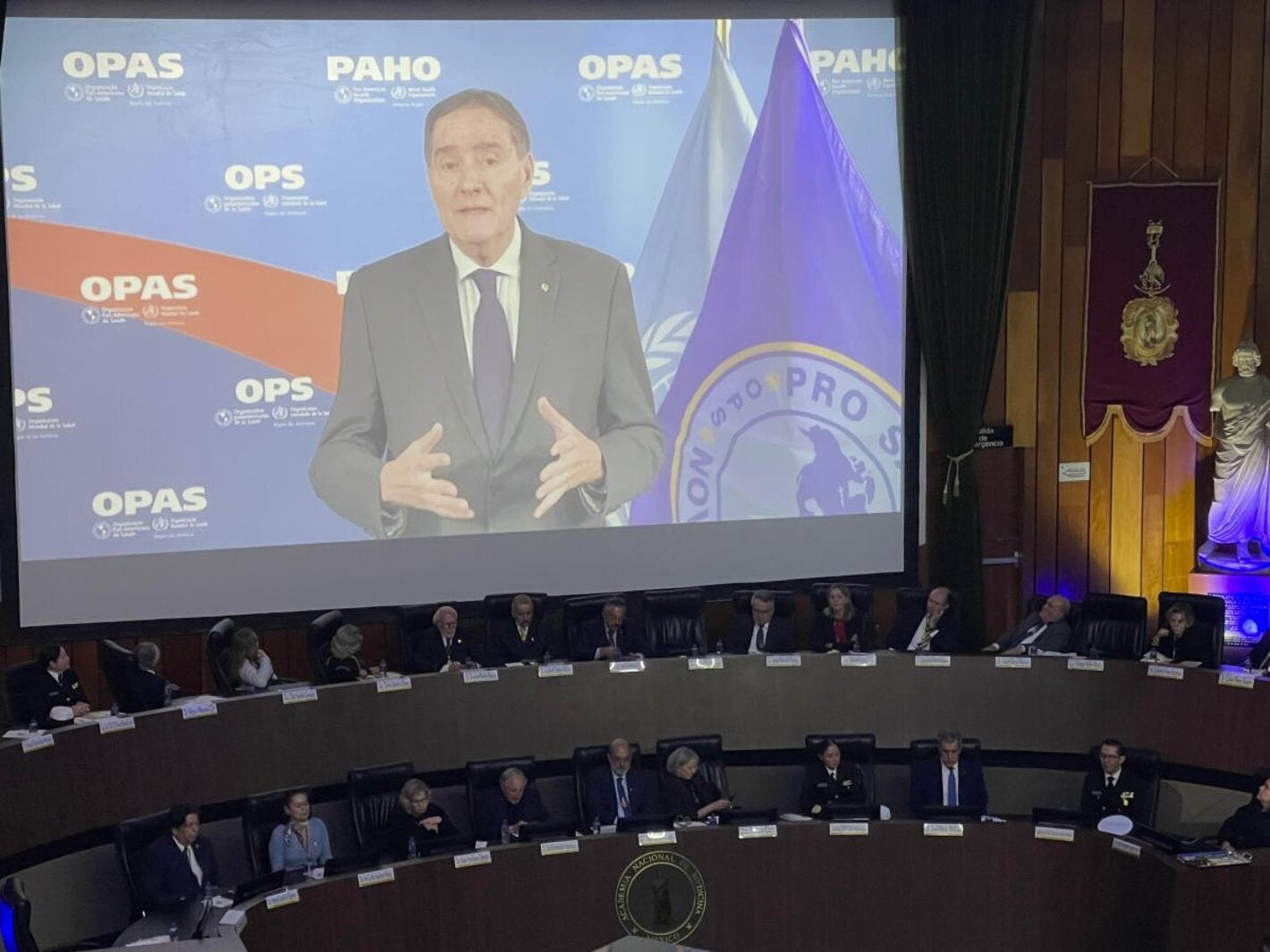 El Dr. Jarbas Barbosa en un mensaje videograbado