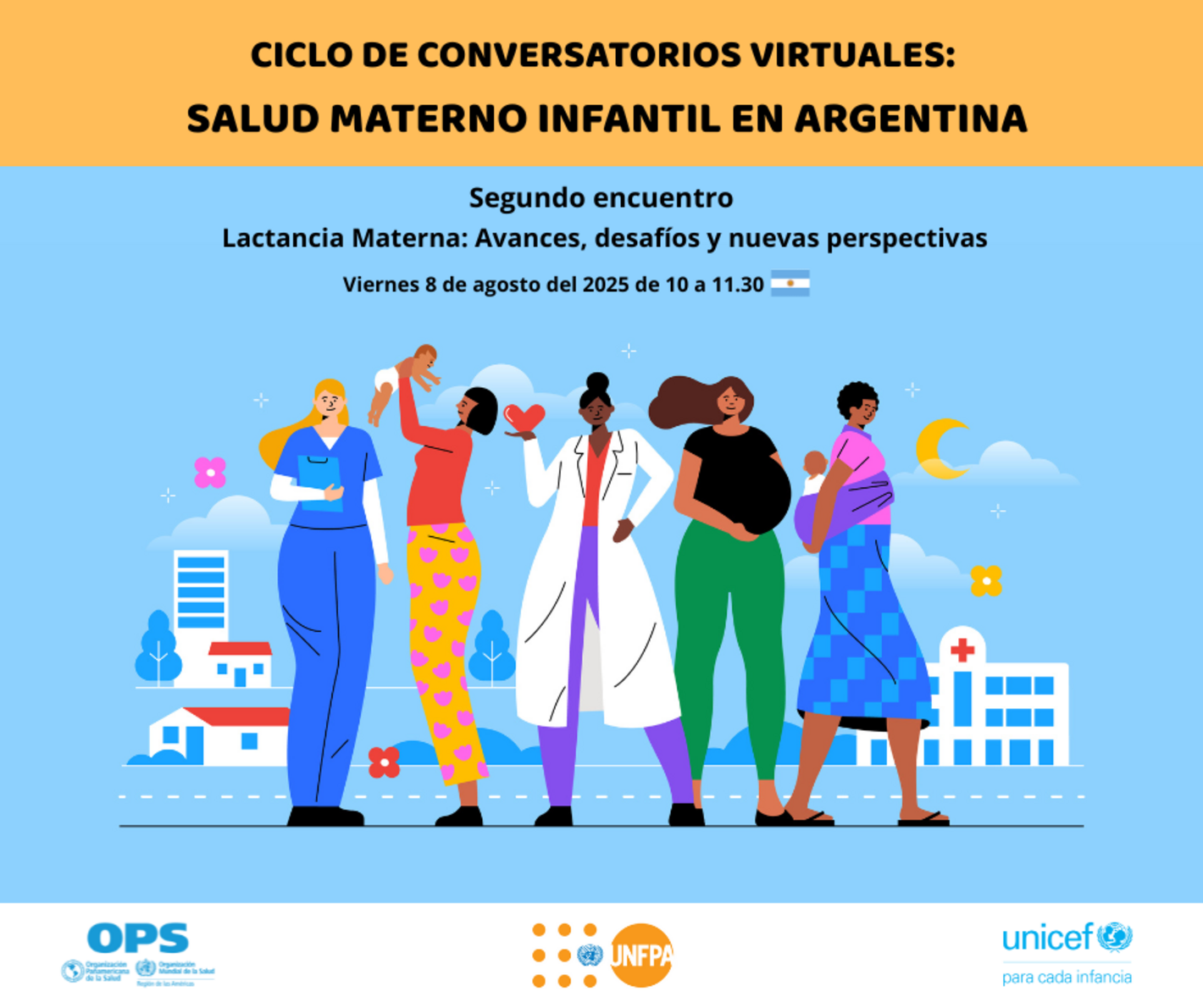 Imagen del ciclo de conversatorios sobre salud materno infantil