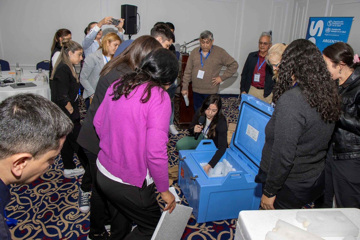 Foto sobre práctica de preparación de recipientes térmicos