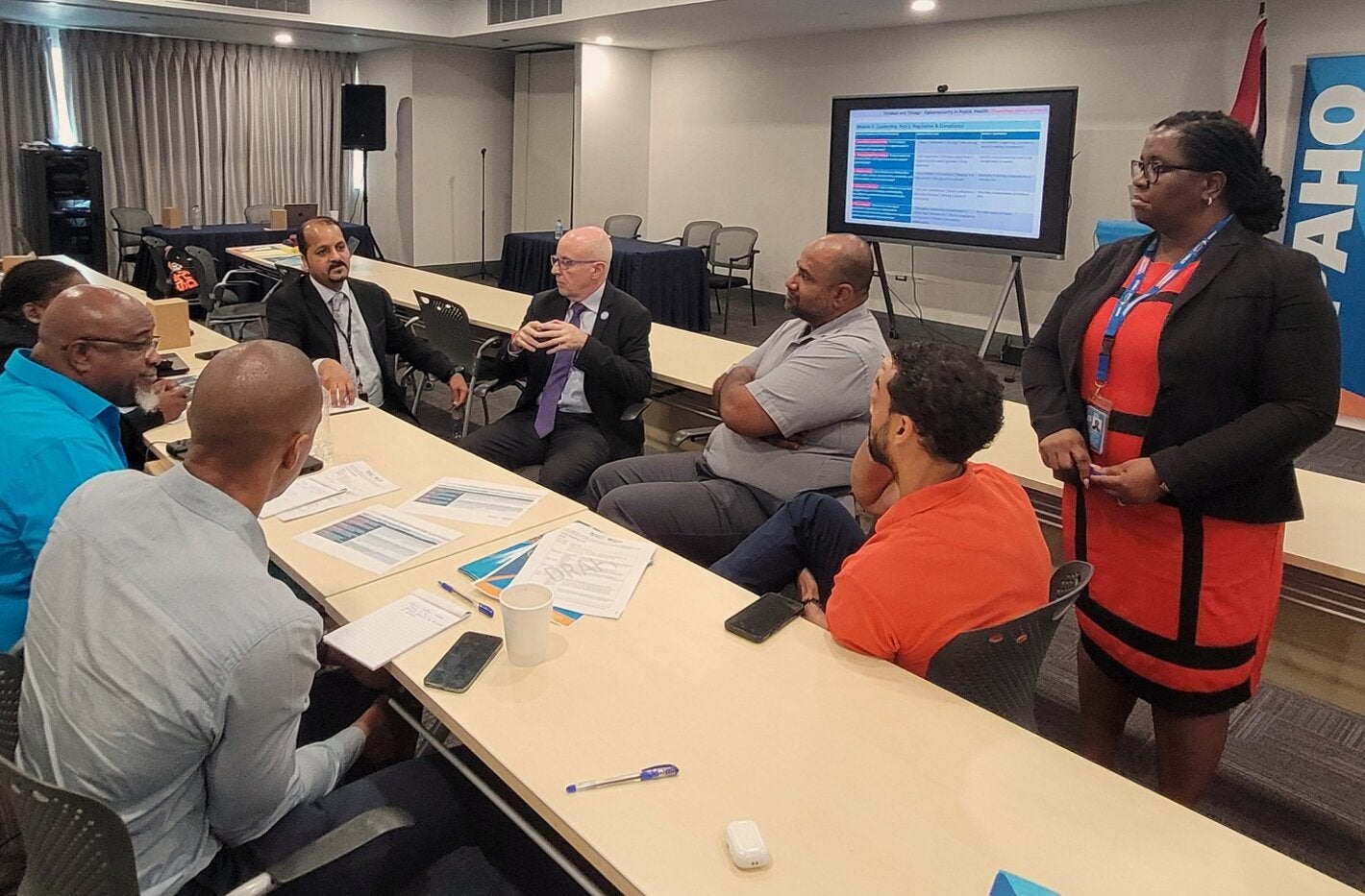 Group discussion at the Cybersecurity Workshop