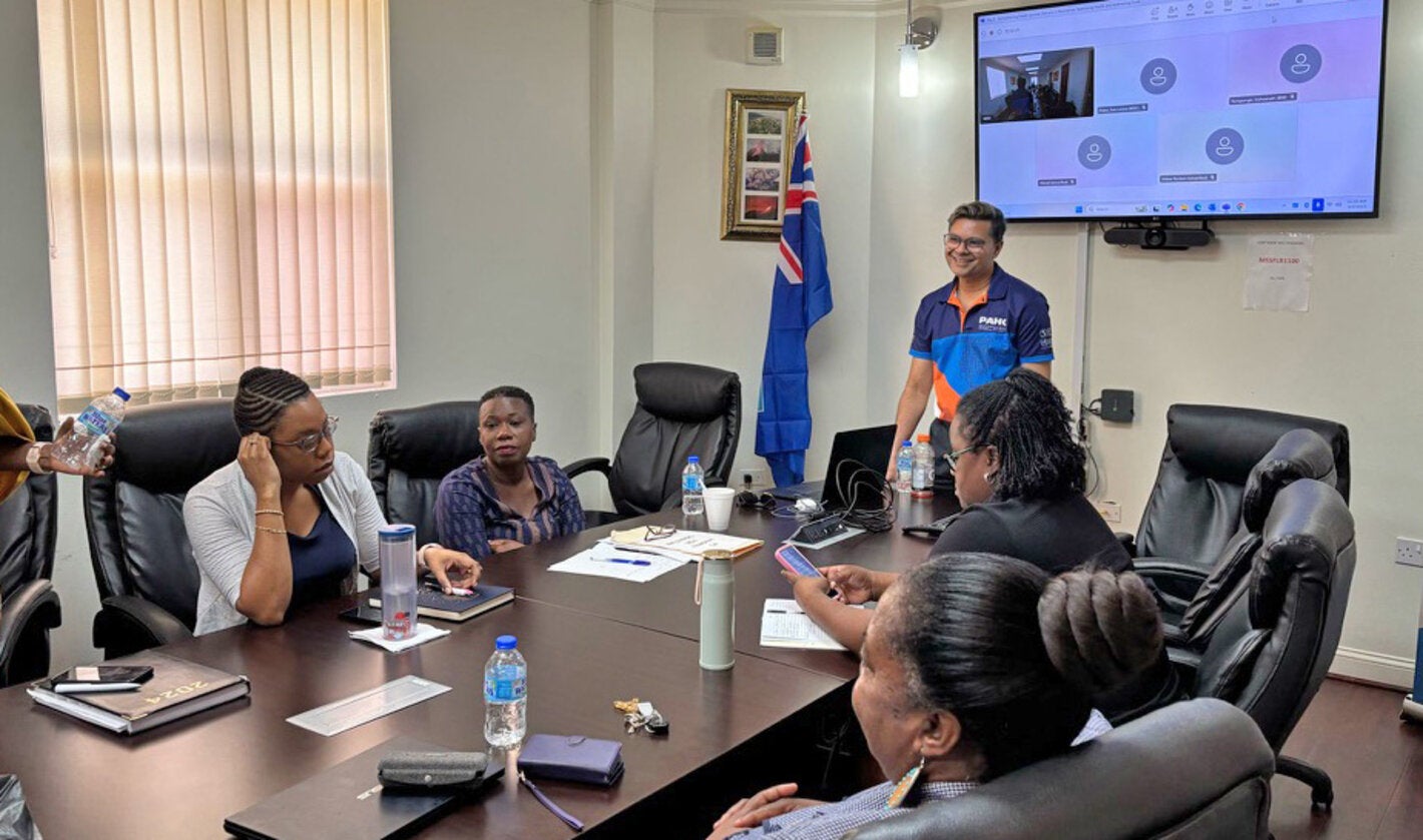 Meeting with ministry of health officials in Montserrat
