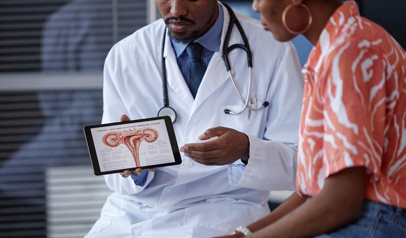 Female patient at doctor's office