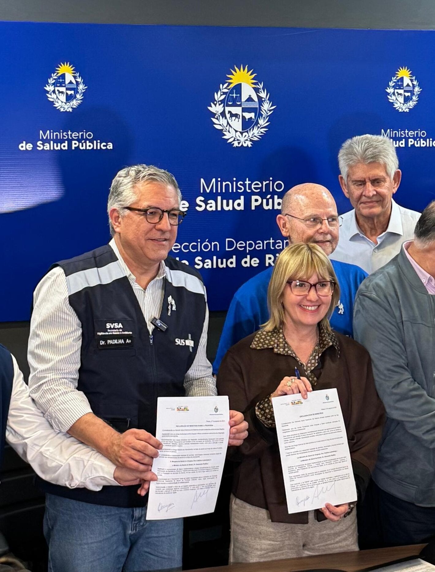 Ministro Padilha BRA y Ministra Lustemberg URY