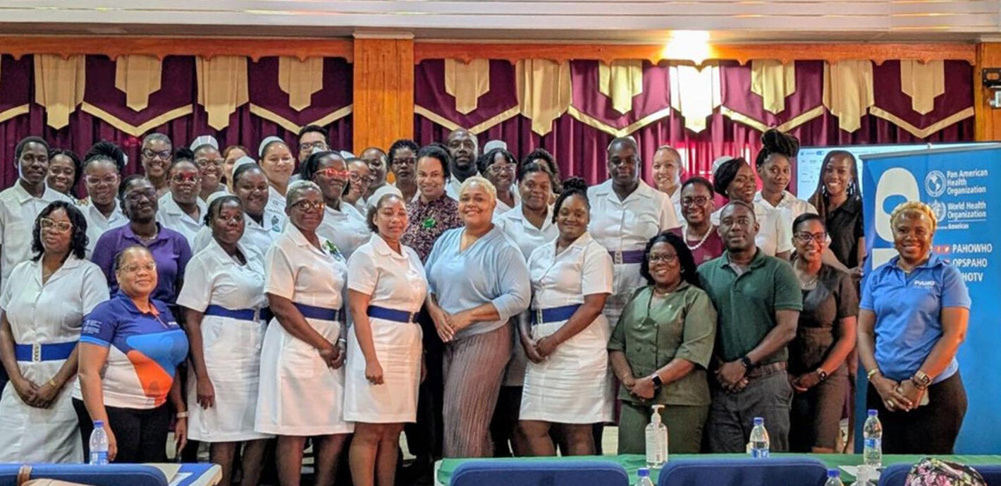 Group photo immunization training in Saint Vincent and the Grenadines