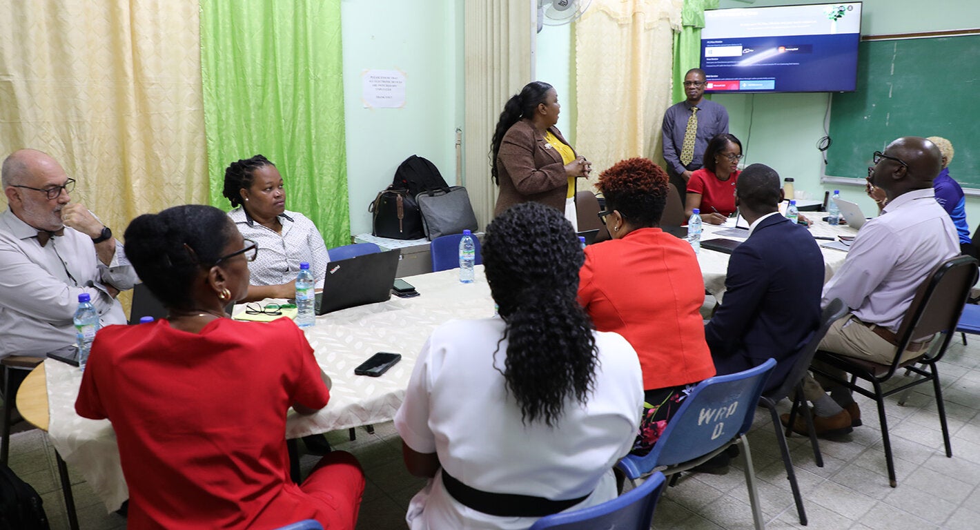 Grenada Ministry of Mental Health officials and PAHO in a meeting