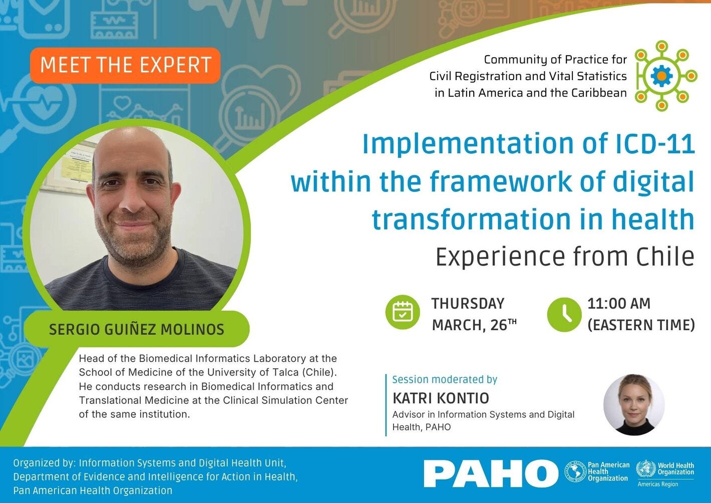 Meet the Expert: Implementation of ICD-11 within the framework of digital transformation in health - Experience from Chile