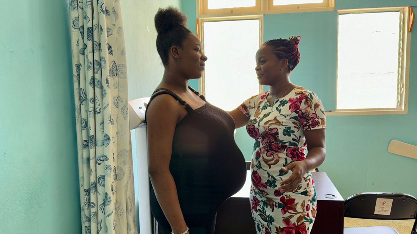 Pregnant woman during a regular checkup