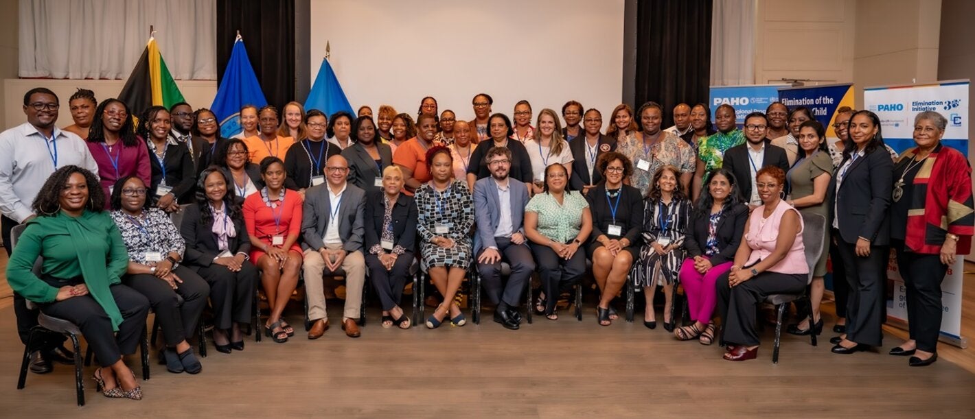 Participants of the regional meeting for health care providers from maternal and child health in Montego Bay, Jamaica in June 2025.