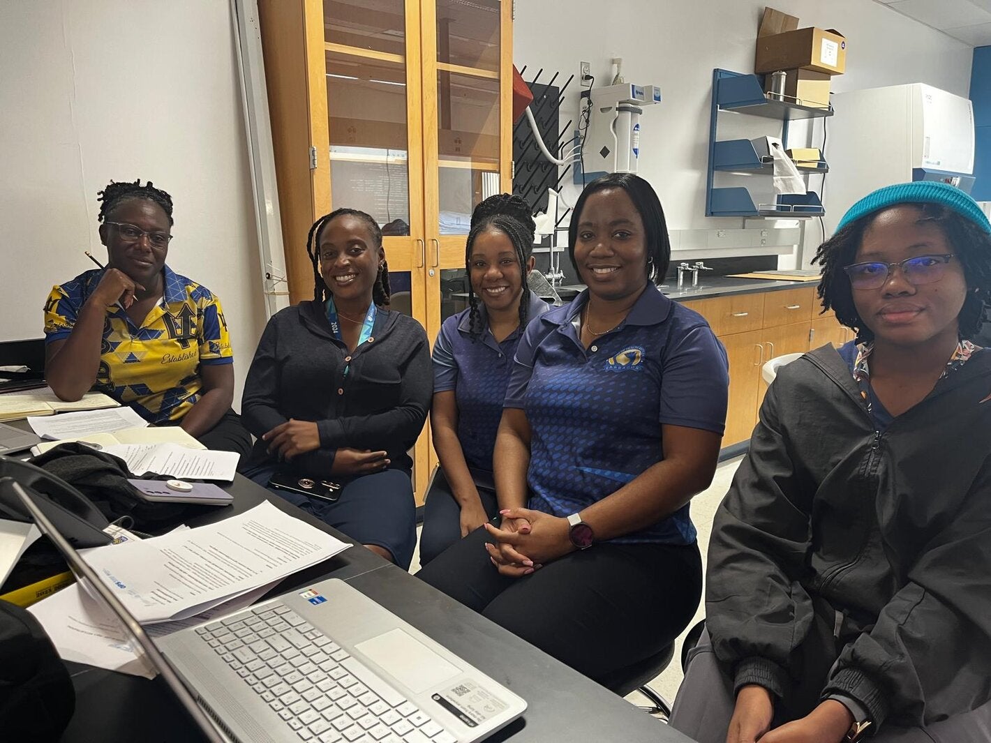 The team at Best-dos Santos Public Health Laboratory in Barbados.