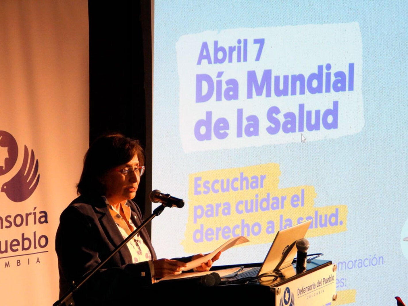 Dra. Tambini en el dia mundial de la salud
