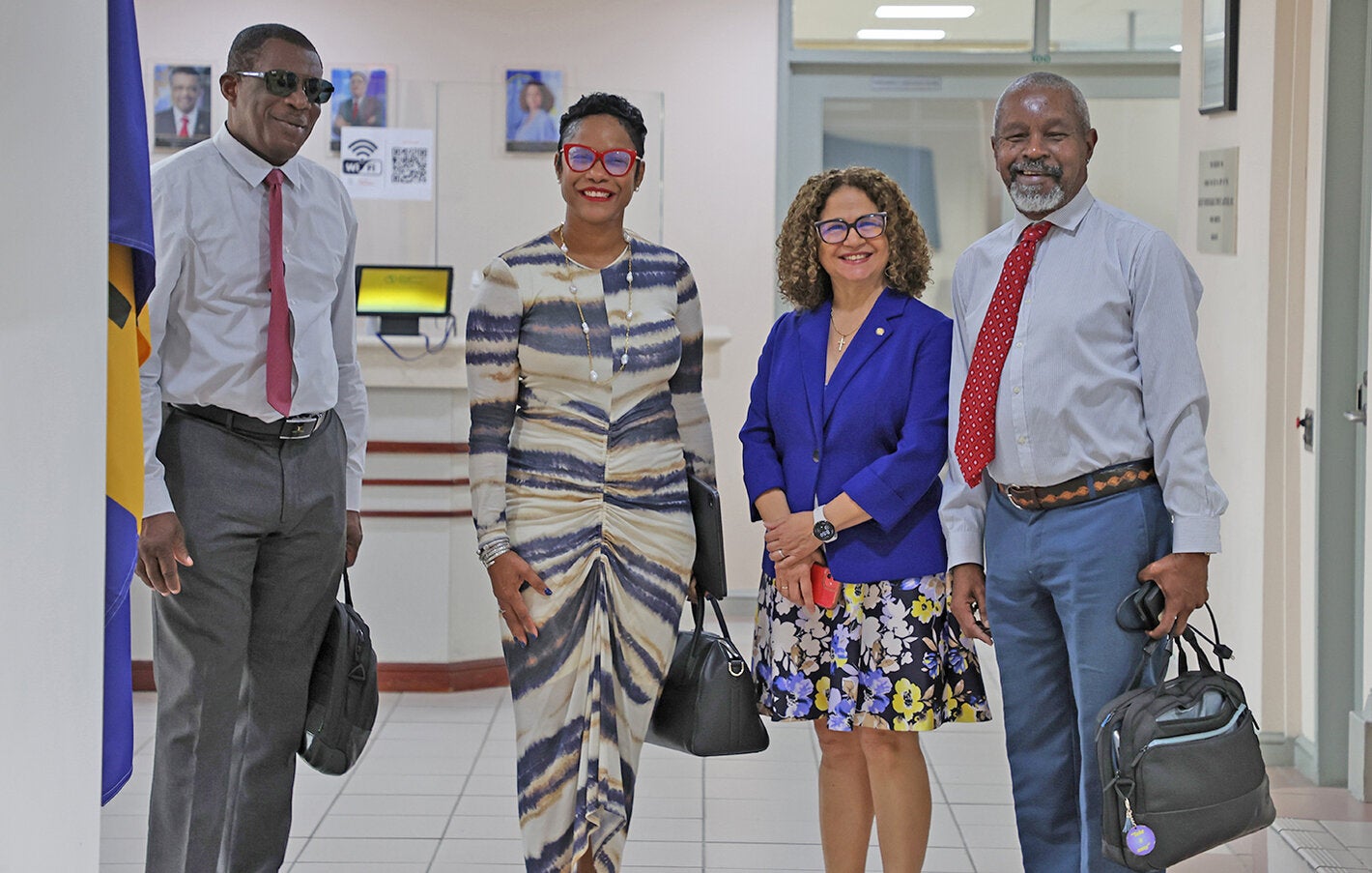 Minister of Health and Wellness Barbados and team with PWR-ECC