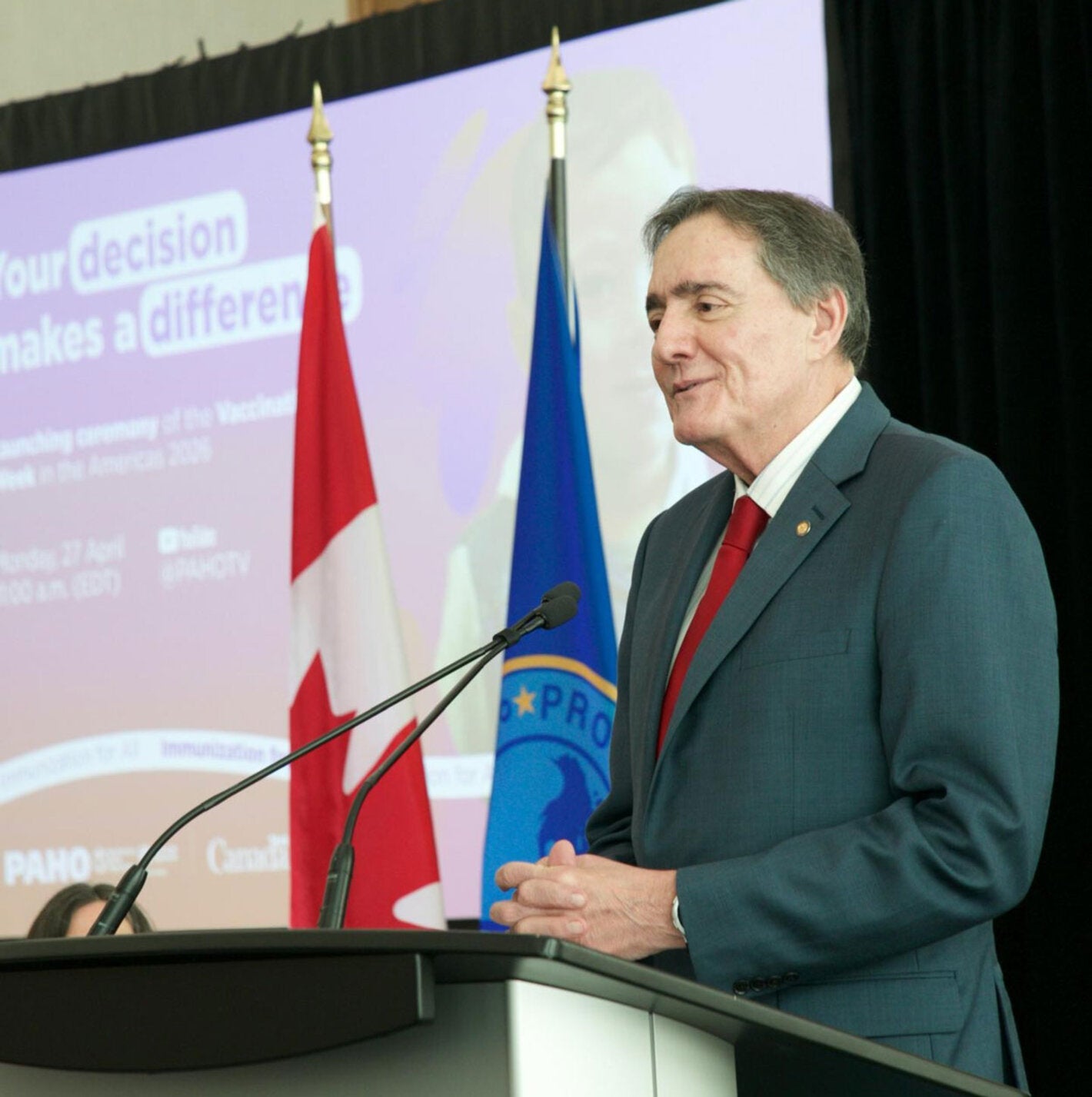 Dr. Jarbas Barbosa at the Launching of VWA 2026 in Ottawa, Canada