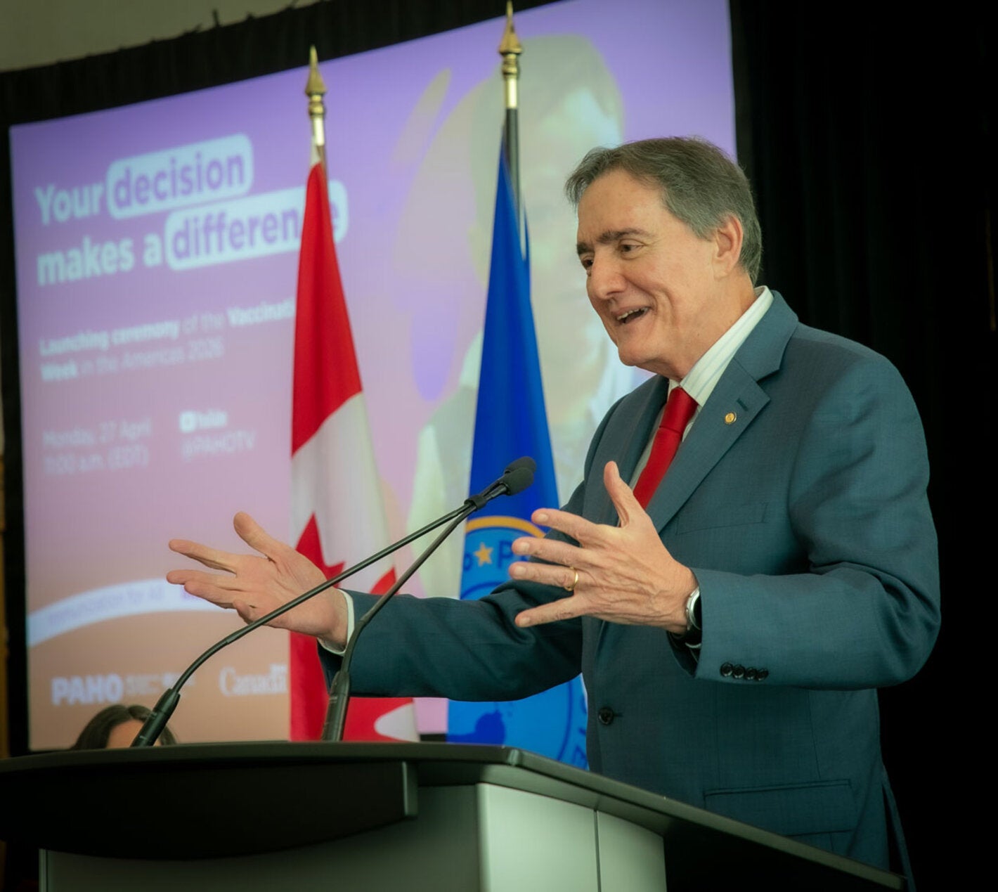 Dr. Jarbas Barbosa at the Launching of VWA 2026 in Ottawa, Canada