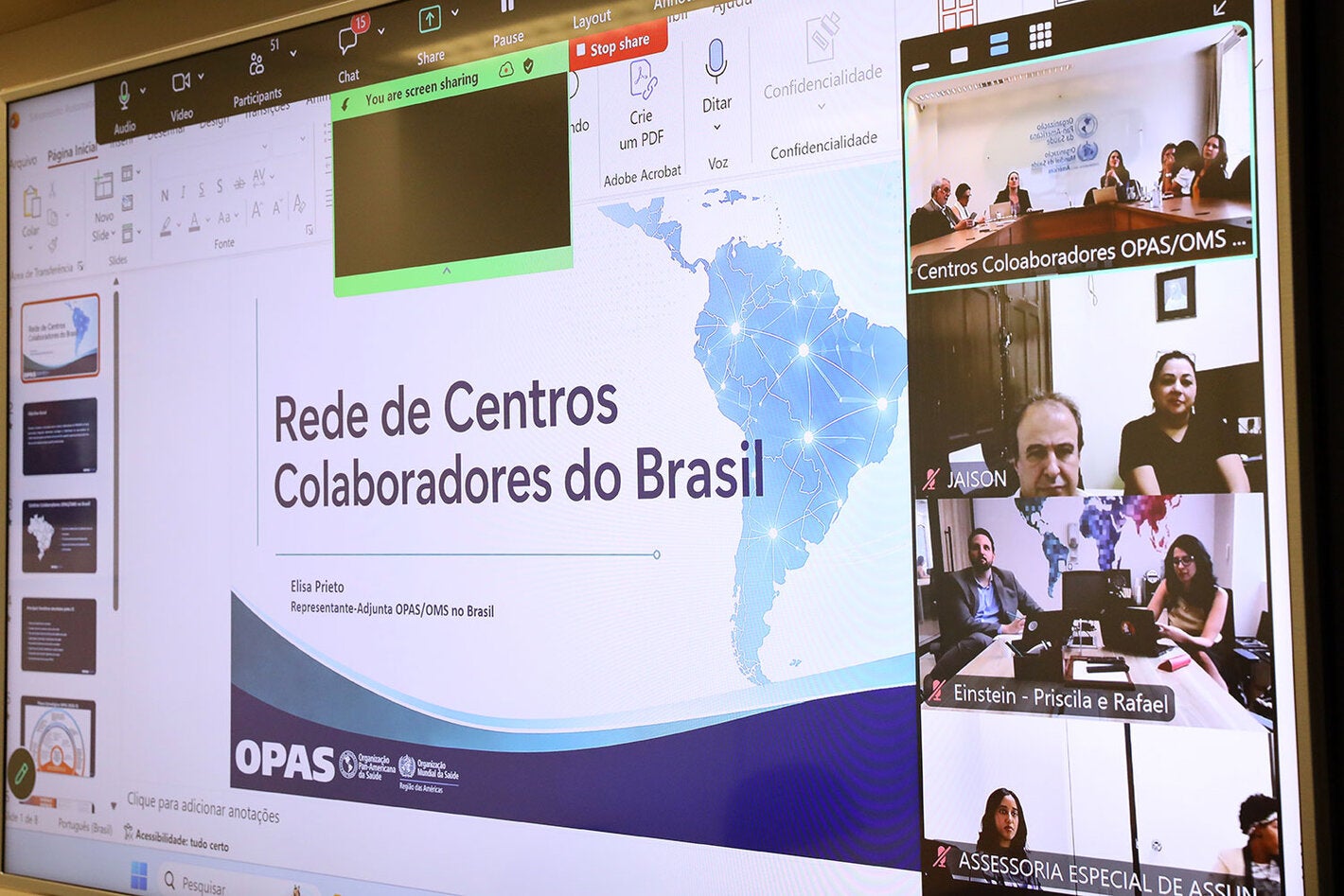 Reunião híbrida dos Centros Colaboradores