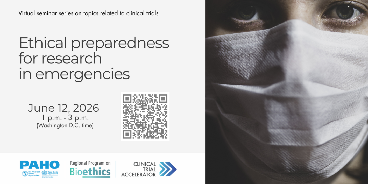 flyer webinar Ethical preparedness for research in emergencies