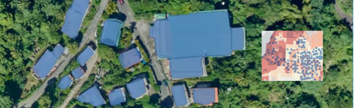 aerial view houses