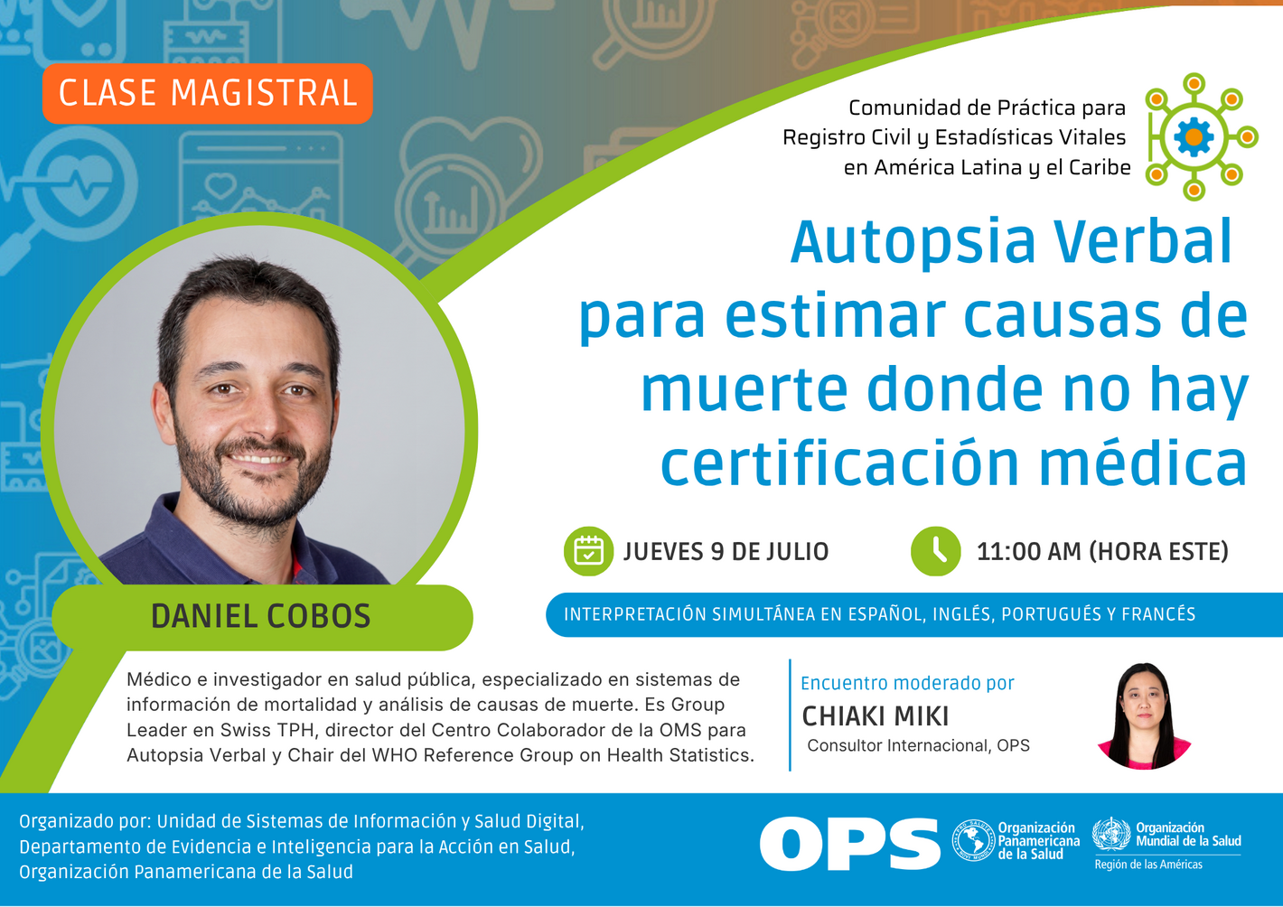 webinario: Autopsia Verbal para estimar causas de muerte donde no hay certificación médica