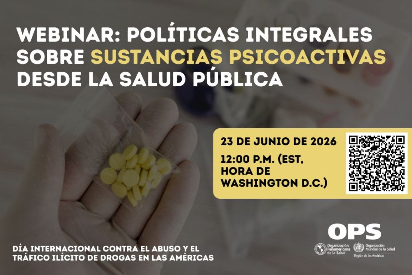 pastillas amarillas en las manos de un médico