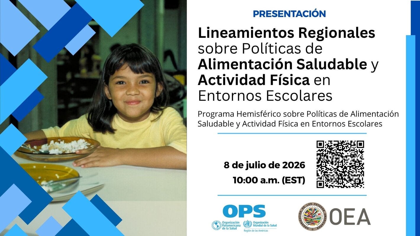 foto de una niña sentada y comiendo un plato de comida. a la derecha el título del webinar, la fecha y hora y un código QR para registrarse