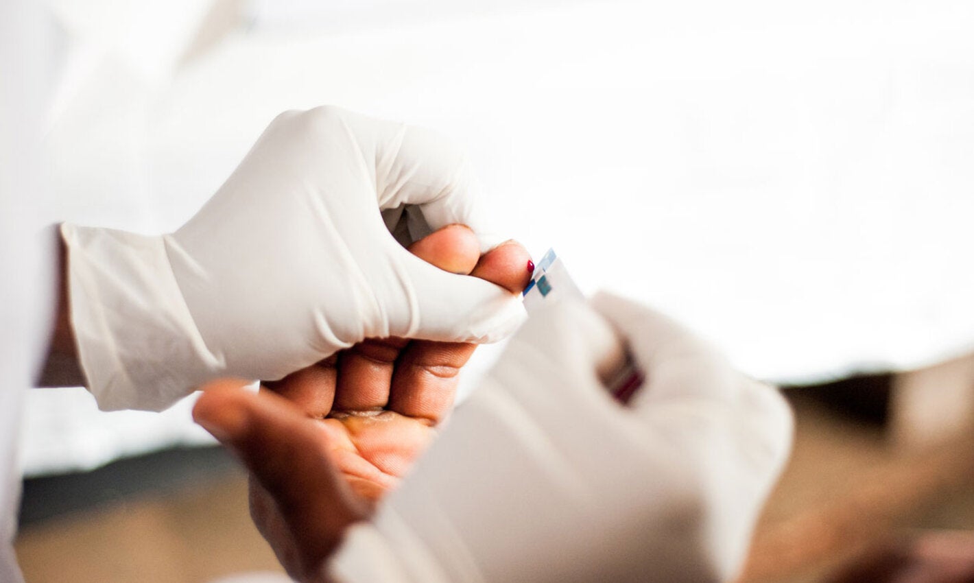 Patient undergoing HIV testing