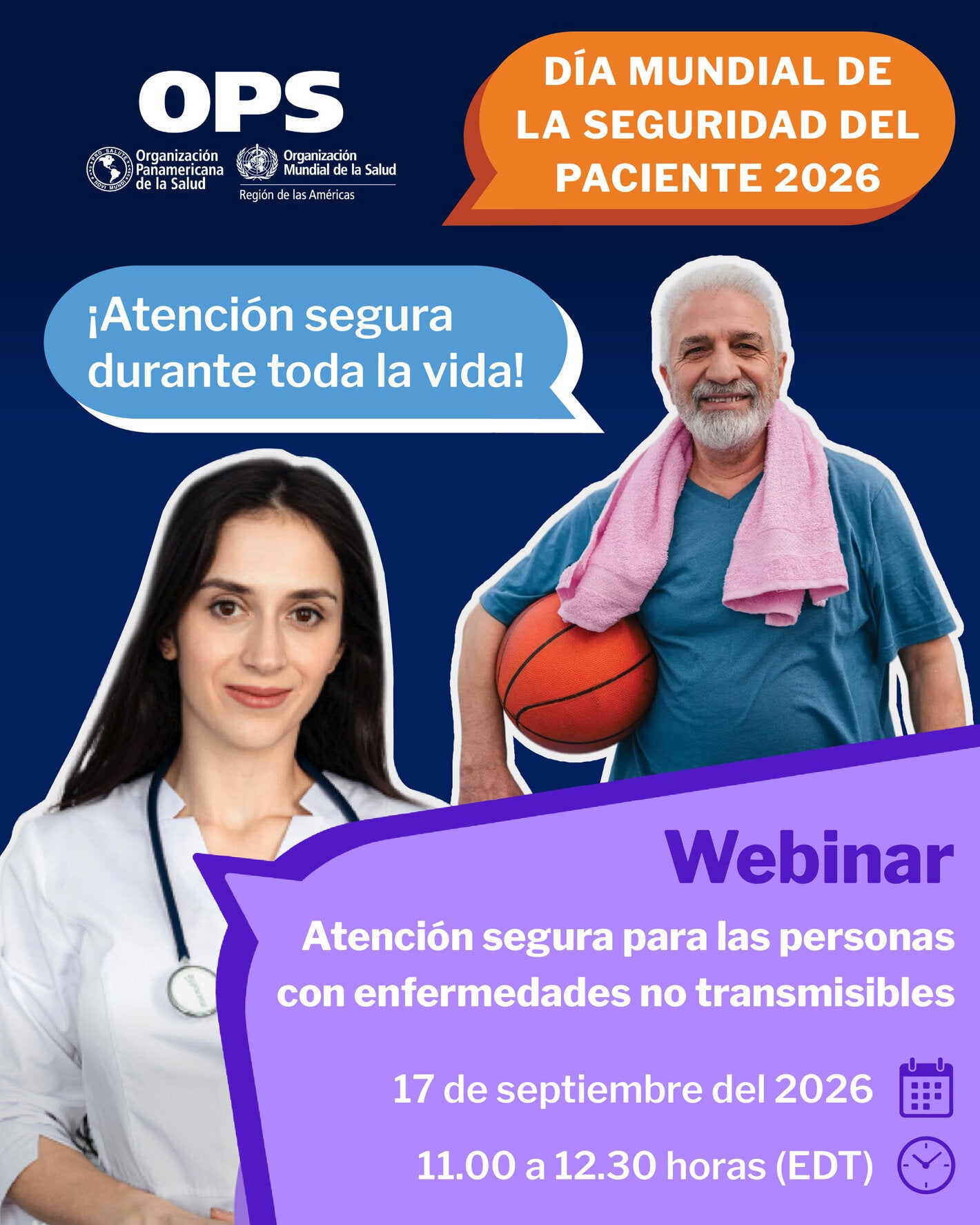 Invitación al seminario web por el día mundial de la seguridad del paciente 2026