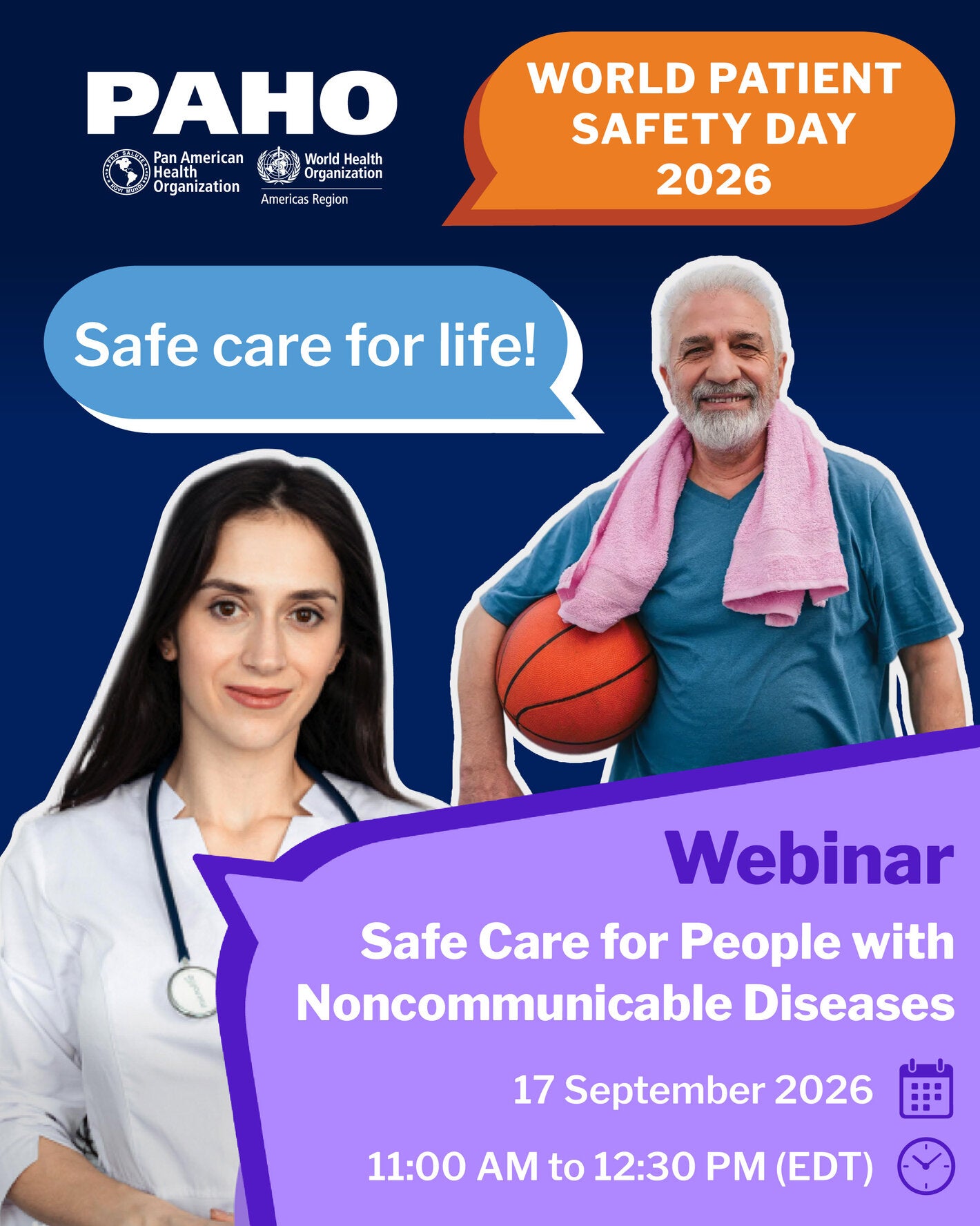 Invitation card for the World Patient Safety Day