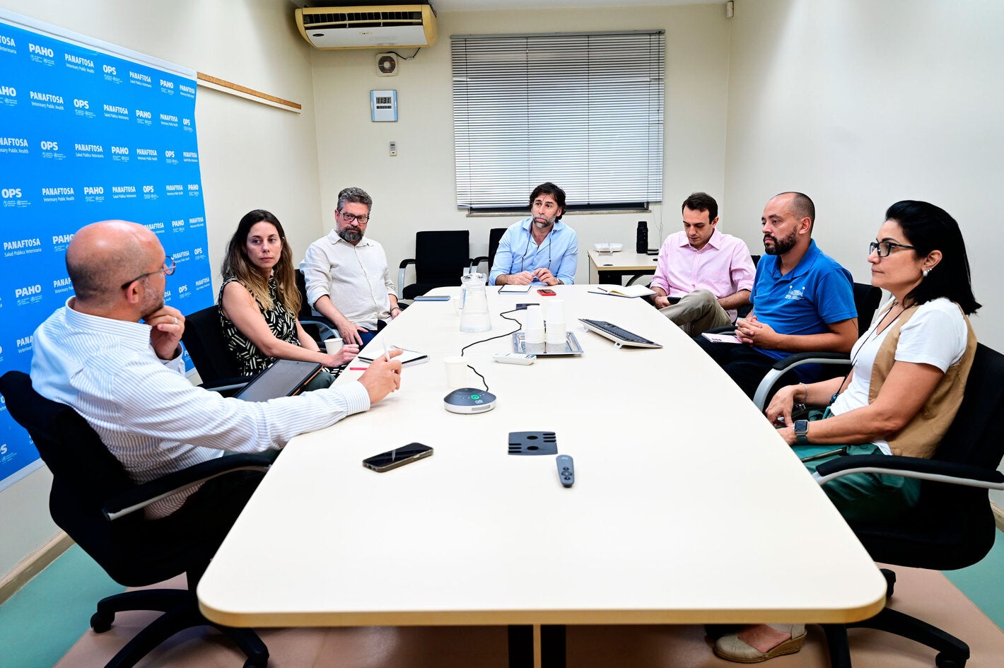 técnicos de panaftosa reunido con el Representate regional de la OMSA para las Amméricas