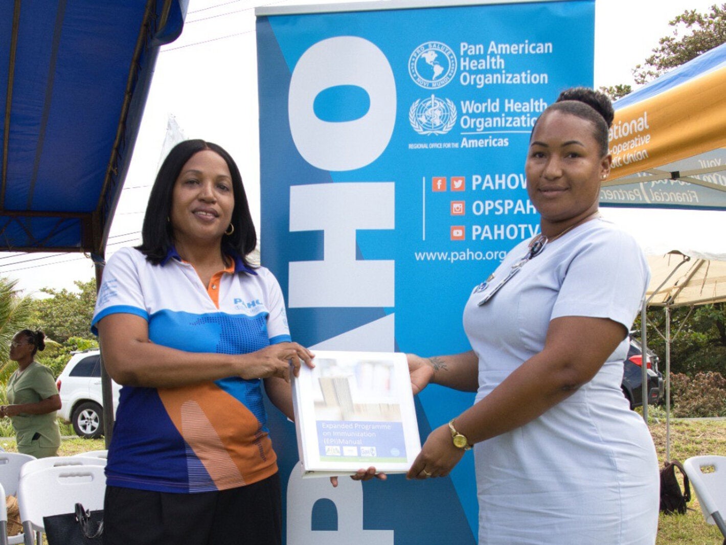 Handing over of manuals in Dominica