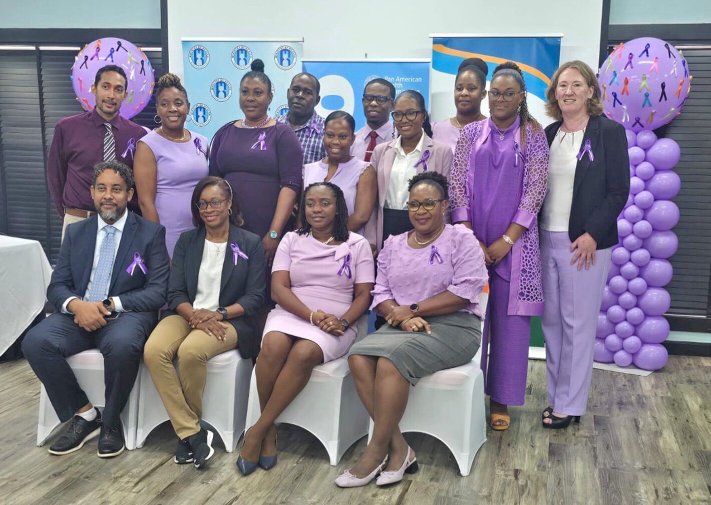Group photo launch of national cancer registry in Saint Lucia