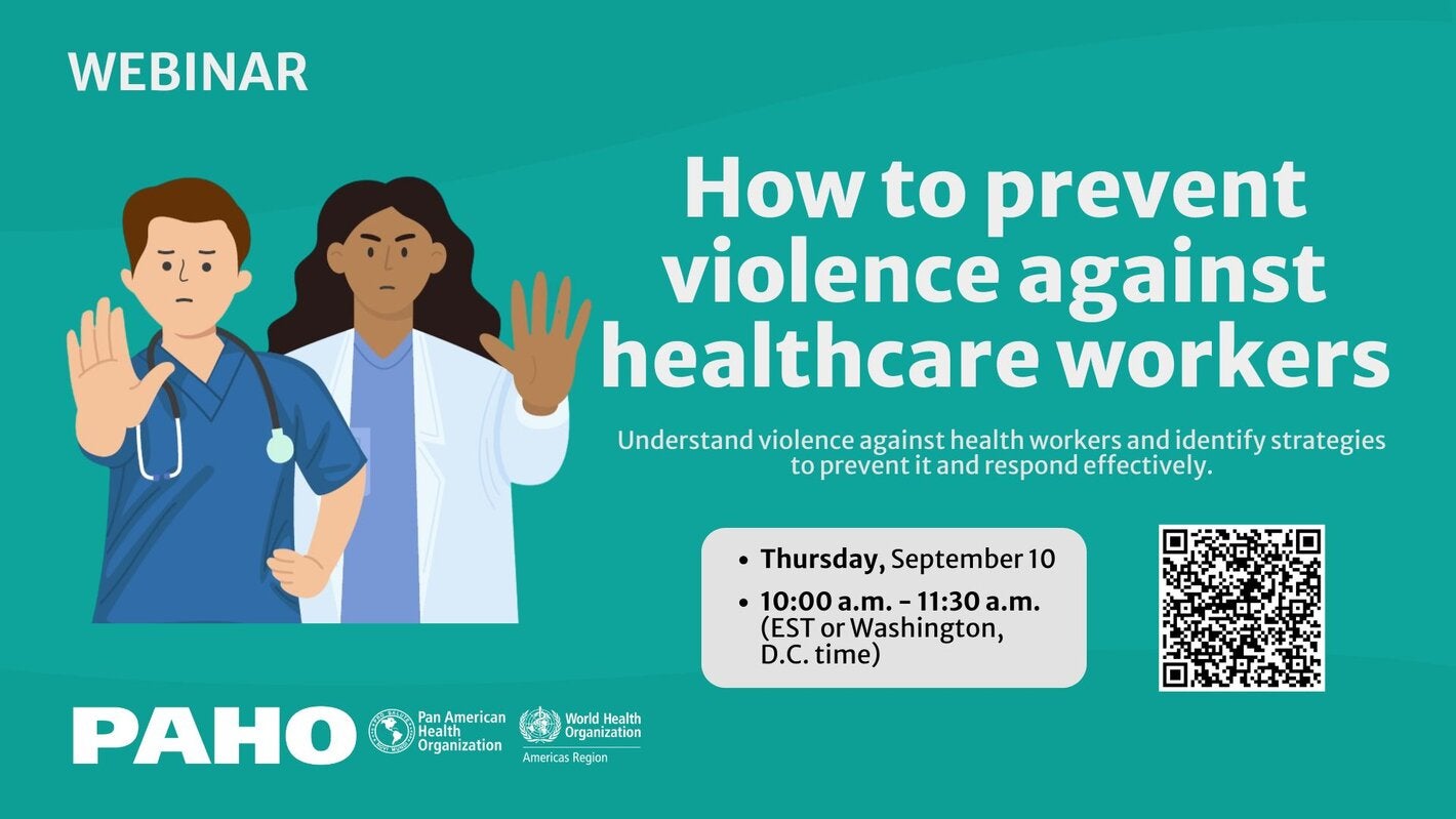 health care workers with their hands up saying STOP