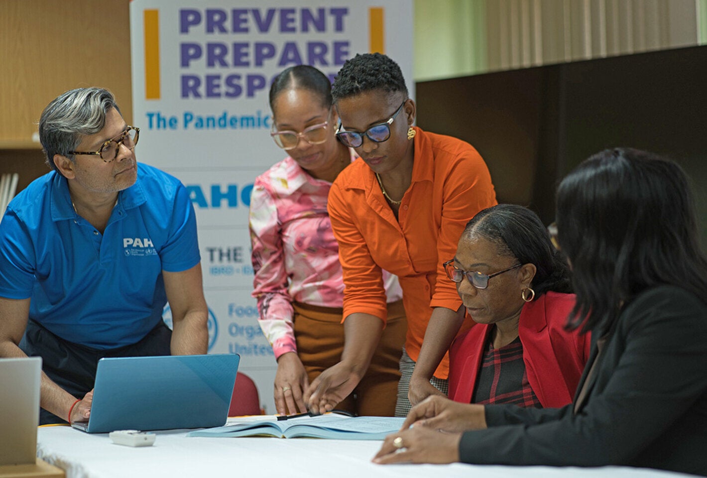 Participants at centralized health workforce database workshop