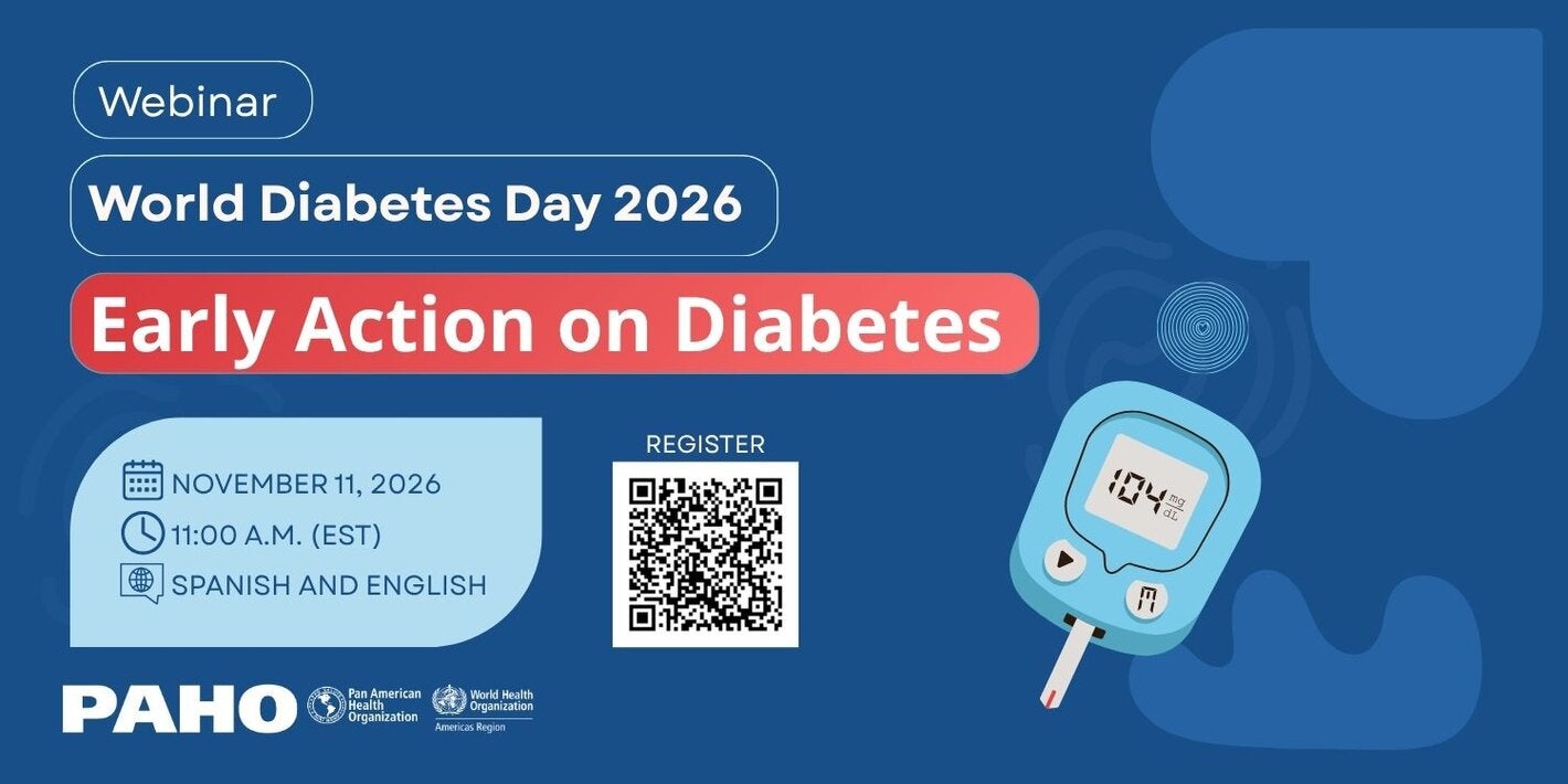 Graphic card for the webinar World Diabetes Day: Early Action on Diabetes