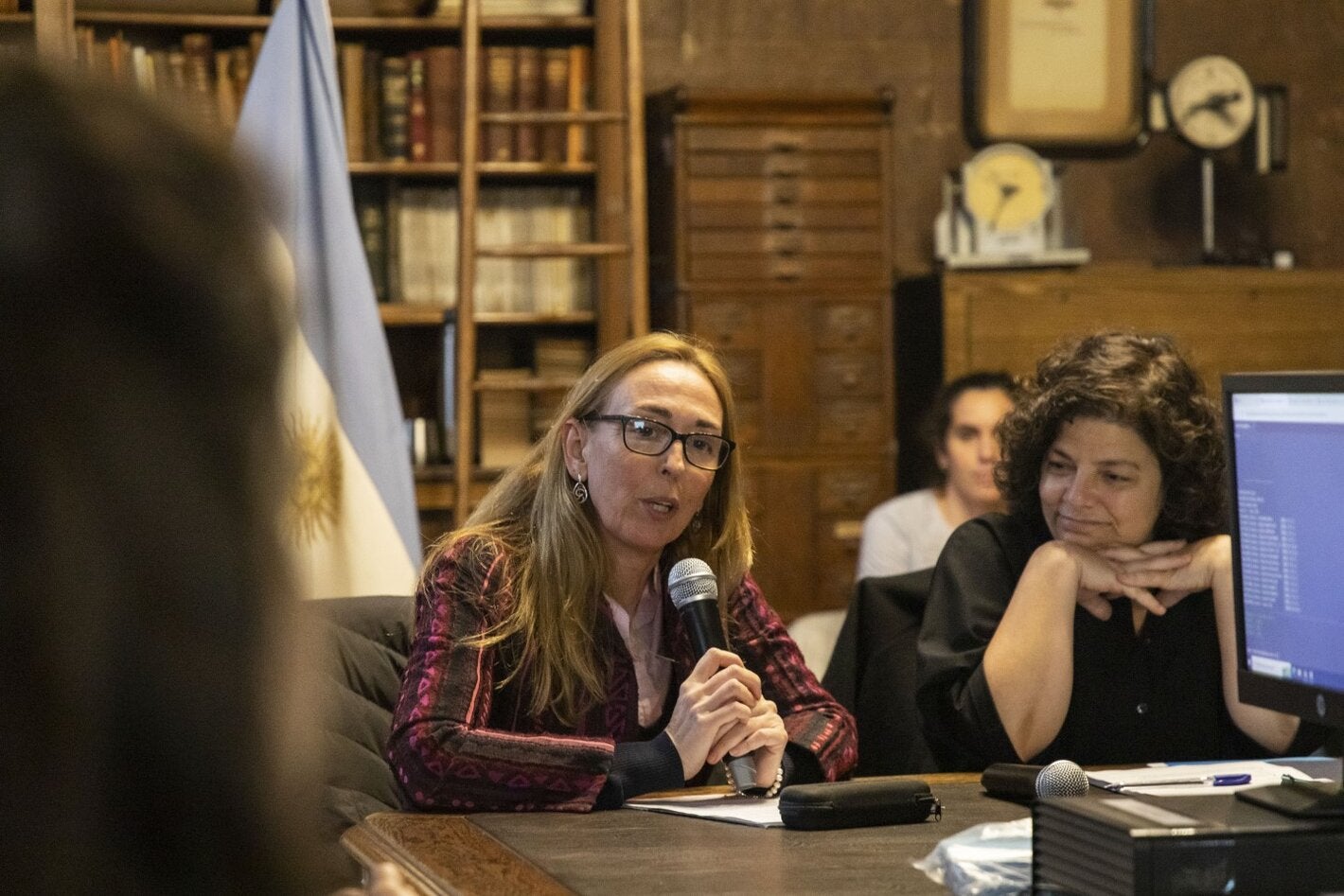 La representante de OPS/OMS en Argentina, Eva Jané Llopis, durante la capacitación. Foto: gentileza ANLIS Malbrán.