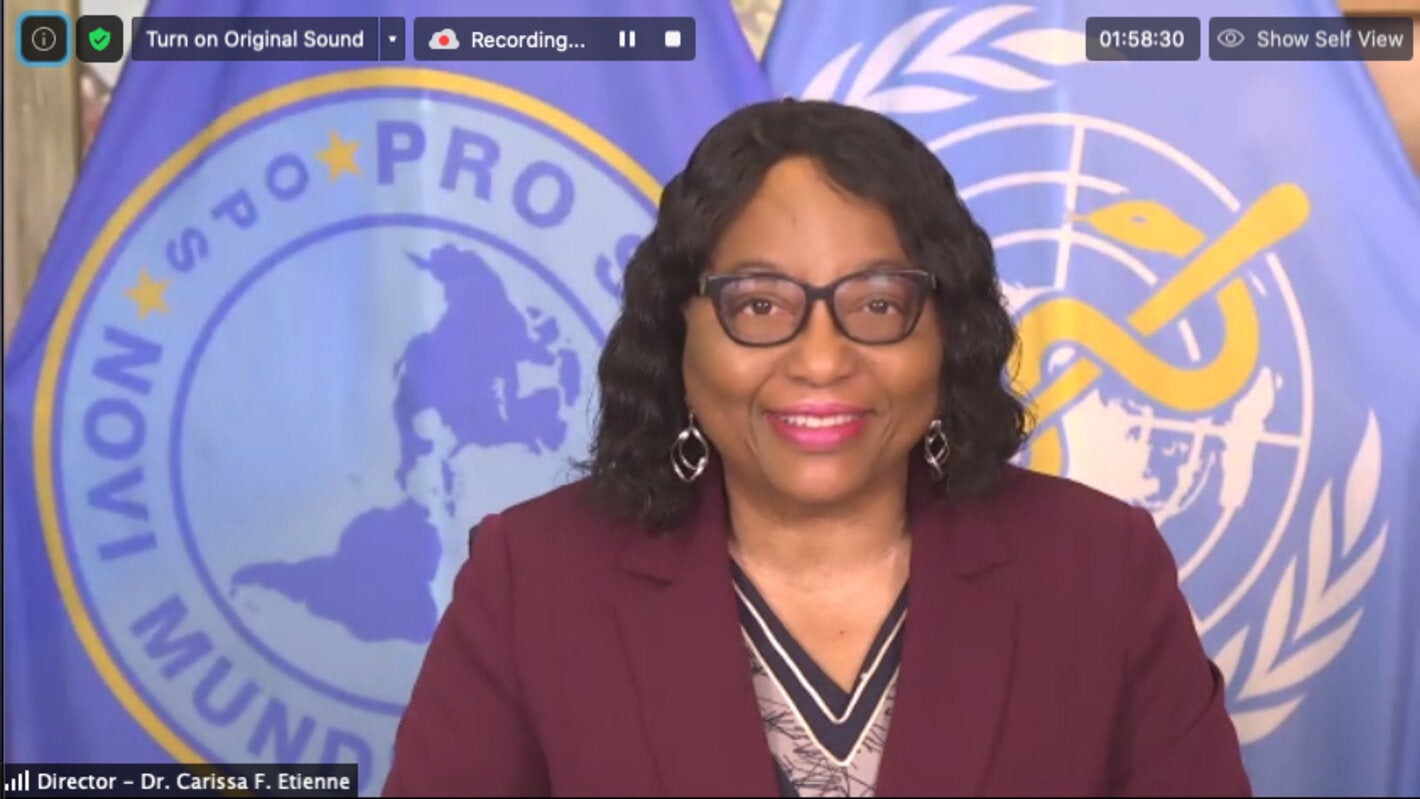 Dr. Carissa F. Etienne, PAHO/WHO Director