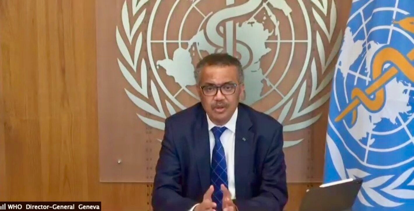 Director General de la OMS, Tedros Adhanom Ghebreyesus