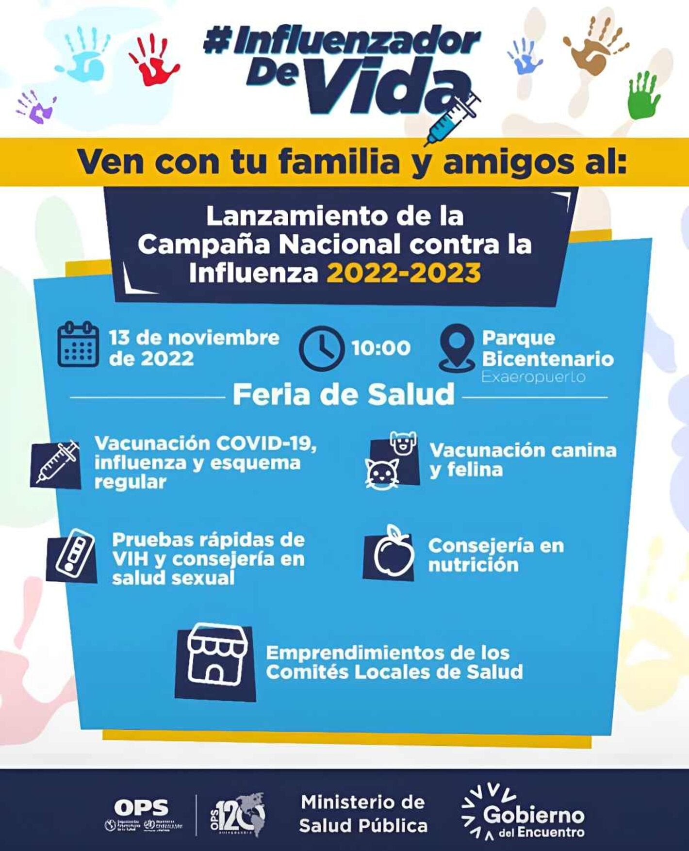 "Vacúnate y sé un influenzador de vida" Campaña Nacional de Vacunación contra la Influenza