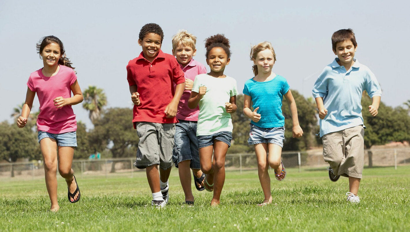 Children running