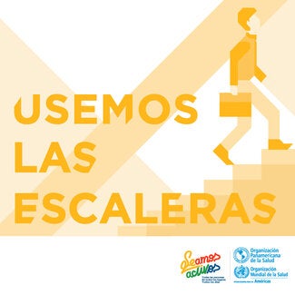 Tarjeta redes sociales: Usemos las escaleras