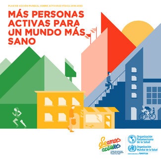 Tarjeta redes sociales: Más personas activas para un mundo más sano