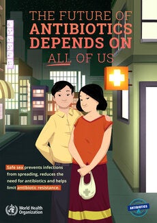 Poster: Safe sex prevents infections and...