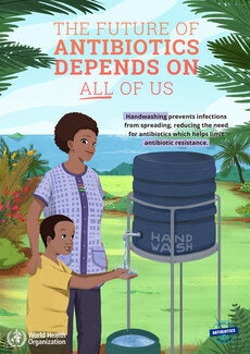 Poster: Handwashing prevents infections...