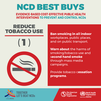 NCD Best Buys - Reduce Tobacco Use